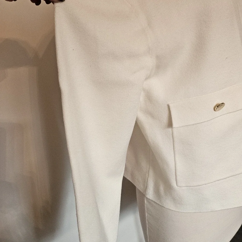 Marc New York Ladies Ivory Classic Cardigan Sweater With Gold Buttons - NWT - Picture 6 of 13